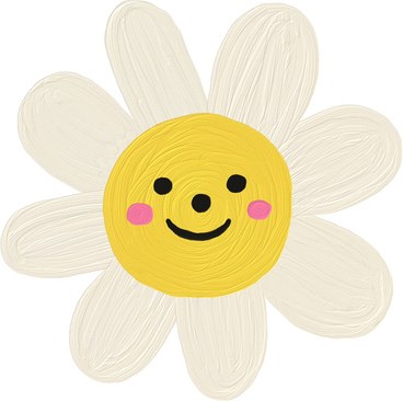 Cute Impasto Daisy Flower